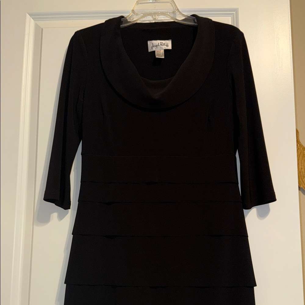 Joseph Ribkoff Black Tiered Long Sleeve Dress - Picture 7 of 7